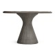 Round Dark Grey Rattan Dining Table with A Dark Marble Top 43