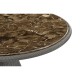 Round Dark Grey Rattan Dining Table with A Dark Marble Top 43