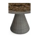 Round Dark Grey Rattan Dining Table with A Dark Marble Top 43