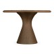 Round Tan Rattan Dining Table with A Dark Marble Top 43