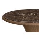 Round Tan Rattan Dining Table with A Dark Marble Top 43