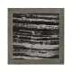 Square Grey & Rattan Coffee Table with a Black Marble Top
