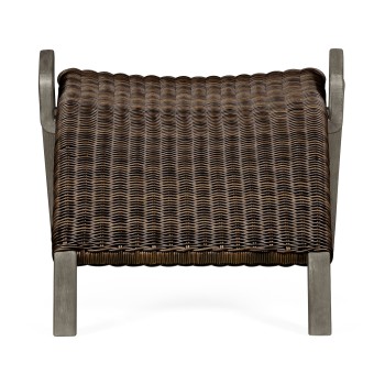 Foot Rest Only - Connects with Grey & Rattan Lounge Chair 550008-LGW