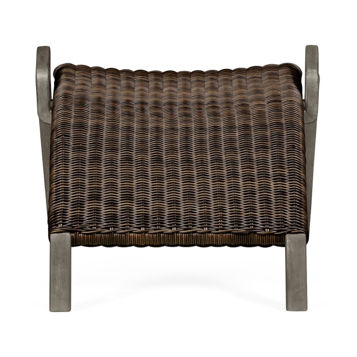 Foot Rest Only - Connects with Grey & Rattan Lounge Chair 550008-LGW