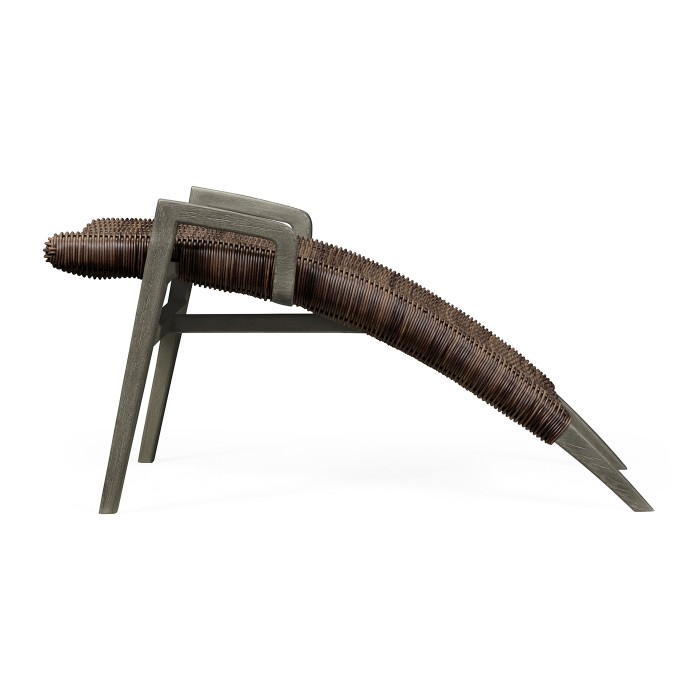 Foot Rest Only - Connects with Grey & Rattan Lounge Chair 550008-LGW
