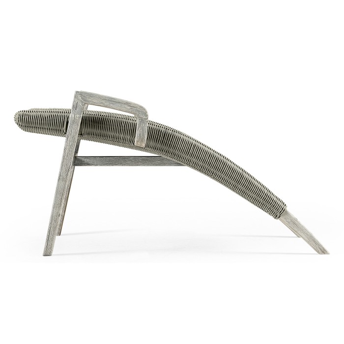 Foot Rest Only - Connects with Cloudy Grey & Rattan Lounge Chair 550008-PLG