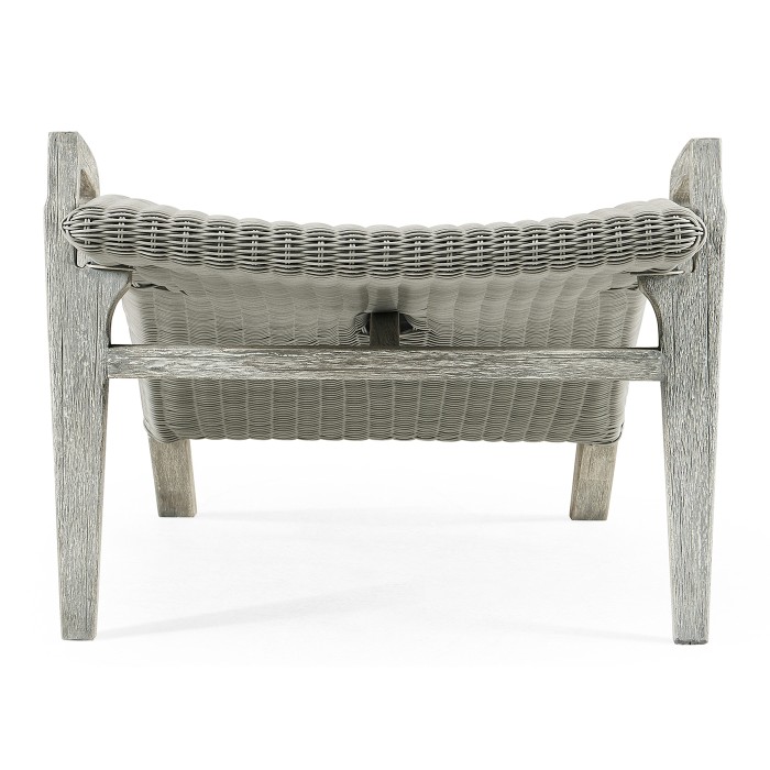Foot Rest Only - Connects with Cloudy Grey & Rattan Lounge Chair 550008-PLG