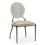 Circle Back Cloudy Grey & Iron Dining Side Chair