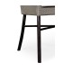 Rounded Back Mocha Steel & Dark Grey Rattan Dining Chair with Cushion