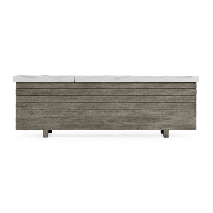 Grey & Faux Marble Storage Bench