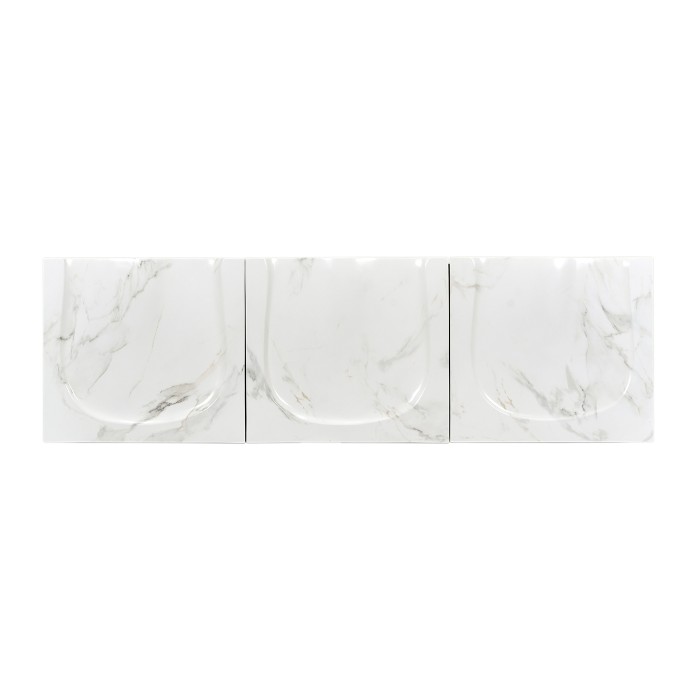 Grey & Faux Marble Storage Bench