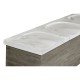 Grey & Faux Marble Storage Bench