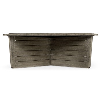 Square Grey & Concrete Coffee Table with an X-Base