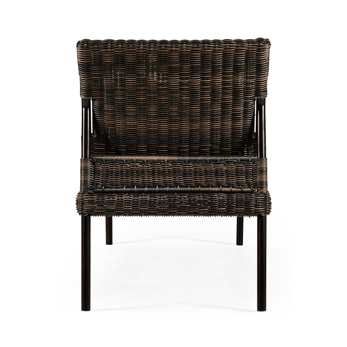 Rattan Latt Bench with Cushion & Pillows