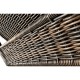 Rattan Latt Bench with Cushion & Pillows