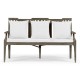 Grey Garden Bench with Cushion & Pillows