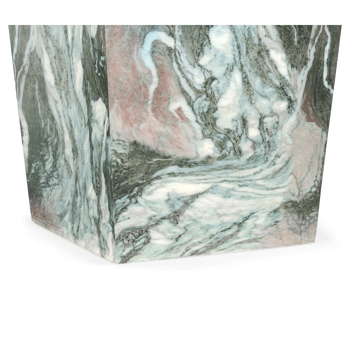 Medium Square Faux Black & Grey Marble Planter