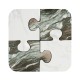 Faux Black & Grey Marble Puzzle Piece Side Table