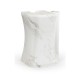 Faux White & Grey Marble Puzzle Piece Side Table