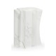 Faux White & Grey Marble Puzzle Piece Side Table