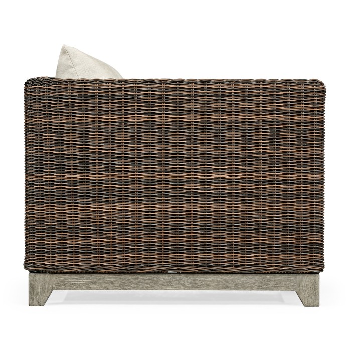 Grey & Rattan Chair
