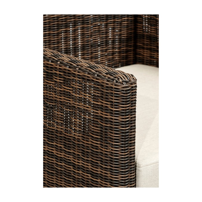 Grey & Rattan Chair