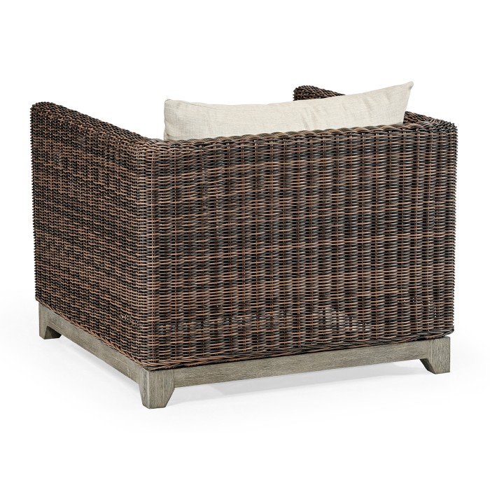 Grey & Rattan Chair
