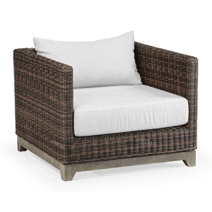 Grey & Rattan Chair