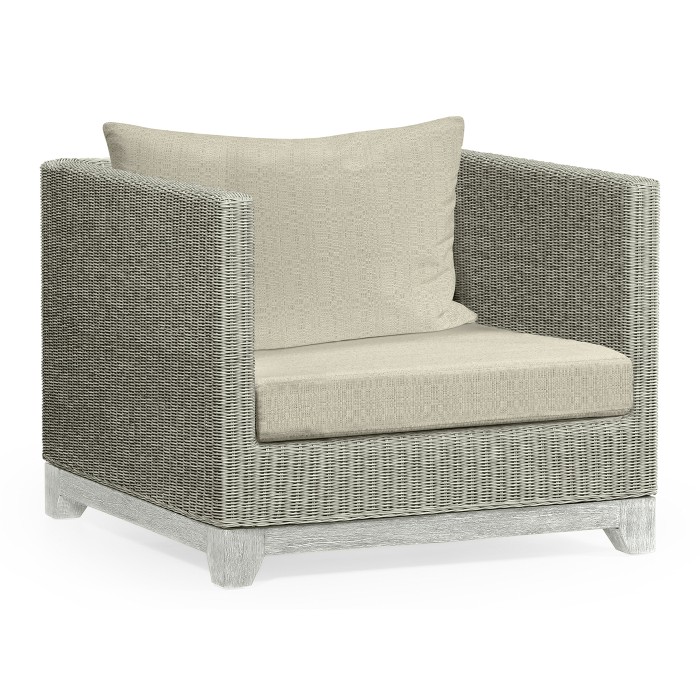 Cloudy Grey & Light Grey Rattan Chair