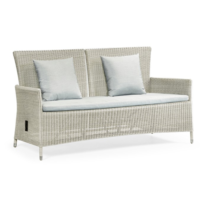 Panama Rattan Two-Seat Sofa with Reclining Back